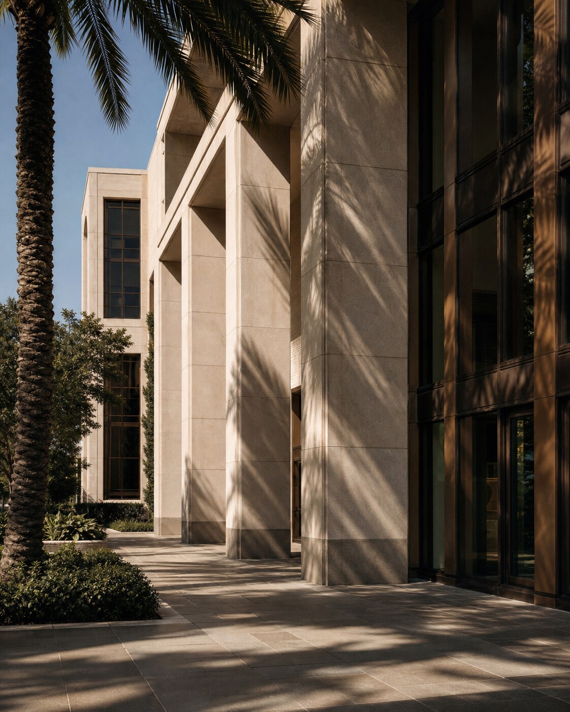 Orlando civic architecture in morning light
